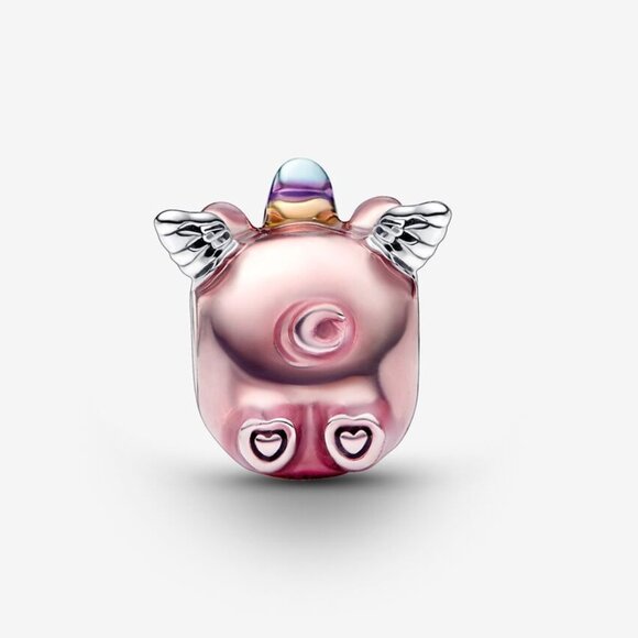 Pandora Flying Unicorn Pig Charm - Picture 2 of 2